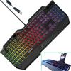 SCHWAIGER -GT108- Tastiera da gioco con retroilluminazione RGB, nera