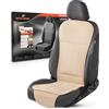 WALSER Coprisedile per auto Lewis, coprisedile universale per auto beige, coprisedile per auto, coprisedile per sedili anteriori, coprisedile per auto, coprisedile per camion