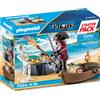 PLAYMOBIL Pirati 71254 Pacchetto iniziale Pirata con barca a remi