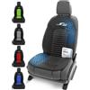 WALSER Car Comfort coprisedile auto S-Race, coprisedile auto, cuscino per sedile auto, protezione universale per sedile auto, coprisedile per sedili anteriori auto, cuscinetto per sedile auto nero