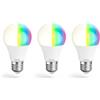 HAMA Lampada LED WLAN, E27, 8,5W, RGBW, dimmerabile, lampadina, controllo vocale/app, 3 pezzi (00176635)
