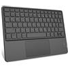 FINTIE Tastiera Bluetooth senza fili con touchpad, tastiera per tablet layout tedesco per iPad, tablet Samsung, iPhone, smartphone, iOS, tablet Android, nero