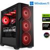CSL-Computer PC da gioco, AMD Ryzen 7 9700X, 3800 MHz, GeForce RTX 5070, 32 GB di RAM DDR5, 2000 GB di SSD M.2, Windows 11 Home, USB 3.2 | M11870H