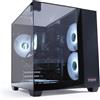PC Store NCA PC da gaming Chronicle Triorama con processore Intel E5 2678v3, 12 core, 32 GB di RAM, SSD da 500 GB, scheda grafica Nvidia GeForce RTX 3050, raffreddamento ad aria, Windows 11, nero,