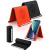 ZenoScope Supporto per Cellulare Pieghevole, 2 Pezzi in Silicone Antiscivolo, Stand Regolabile per Tavolo e Letto, Compatibile con iPhone e Android