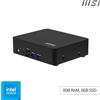 MSI Barebone MSI Cubi NUC TWG N250 BB USFF Nero Intel SoC BGA 1264 3,8 GHz [CUBI TWG-002BEU] SENZA SISTEMA OPERATIVO