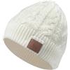 puersit Cappello Bluetooth V5.2 Uomo Donna Invernali, Lavorato a Maglia Senza Fili Bluetooth Cuffia Musica Cappello per Corsa Sci Escursionismo