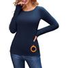 PASUDA Maglia Termica Donna Invernali Manica Lunga Termico Maglietta Fodera in Pile Girocollo Slim Fit Calda Tshirt Autunno Invernale Casual Baselayer Intimo Tee Tops