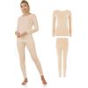 Channo Strato Base Termico Donna Morbido Leggero Caldo e Traspirante Disponibile Come Maglia Pantaloni o Set