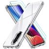 iVoler Cover per Xiaomi Poco F3 5G / Xiaomi Mi 11i, Antiurto Custodia con Paraurti in TPU Morbido e 3 Pezzi Pellicola Vetro Temperato, Ultra Sottile Trasparente Silicone Protettiva Case