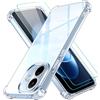iVoler Cover per Xiaomi Redmi Note 17 Pro 5G con 2 Pezzi Pellicola Vetro Temperato, Custodia Antiurto Anti-Graffio Trasparente, Sottile Morbida in Silicone TPU Protettiva Case