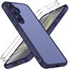 iVoler Cover Opaca per Samsung Galaxy S25 Plus / S24 Plus 5G con 2 Pezzi Vetro Temperato, Antiurto di Grado Militare Anti-Graffio Custodia con Assorbimento degli Urti, Anti-Impronte Bumper Case, Blu