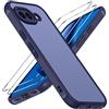 iVoler Cover Opaca per Google Pixel 10A con 2 Pezzi Vetro Temperato, [Antiurto di Grado Militare] Anti-Graffio Custodia con Assorbimento degli Urti, Anti-Impronte Sottile Bumper Case, Blu