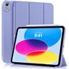 MoKo Cover per iPad (A16) 11a/10a Gen. (2025/2022), Lavanda Viola | Cover Protettiva Sottile a Tre Pieghe Supporto, Caso Smart Folio con Retro TPU Morbido Touch ID Sveglia/Sonno