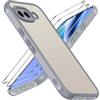 iVoler Cover Opaca per Google Pixel 10A con 2 Pezzi Vetro Temperato, [Antiurto di Grado Militare] Anti-Graffio Custodia con Assorbimento degli Urti, Anti-Impronte Sottile Bumper Case, Grigio