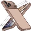 iVoler Cover Opaca per iPhone 18 Pro Max/iPhone 17 Pro Max con 2 Pezzi Vetro Temperato, Antiurto di Grado Militare Anti-Graffio Custodia con Assorbimento degli Urti Anti-Impronte Case, Marrone
