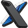 iVoler Cover Opaca per Google Pixel 10A con 2 Pezzi Vetro Temperato, [Antiurto di Grado Militare] Anti-Graffio Custodia con Assorbimento degli Urti, Anti-Impronte Sottile Bumper Case, Nero