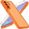 iVoler Cover Opaca per Samsung Galaxy A57 5G con 2 Pezzi Vetro Temperato, [Antiurto di Grado Militare] Anti-Graffio Custodia con Assorbimento degli Urti, Anti-Impronte Sottile Bumper Case, Arancione