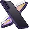 iVoler Cover Opaca per Samsung Galaxy A56 5G con 2 Pezzi Vetro Temperato, [Antiurto di Grado Militare] [Protezione Della Fotocamera] Custodia Traslucida Posteriore Sottile Anti-Impronte Case, Viola