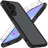 iVoler Cover Opaca per Samsung Galaxy A57 5G con 2 Pezzi Vetro Temperato, [Antiurto di Grado Militare] Anti-Graffio Custodia con Assorbimento degli Urti, Anti-Impronte Sottile Bumper Case, Nero