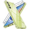 iVoler Cover per Samsung Galaxy A34 5G, Antiurto Custodia con Paraurti in TPU Morbido e 3 Pezzi Pellicola Vetro Temperato, Ultra Sottile Trasparente Silicone Protettiva Case