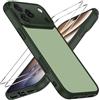 iVoler Cover Opaca per iPhone 18 Pro Max/iPhone 17 Pro Max con 2 Pezzi Vetro Temperato, Antiurto di Grado Militare Anti-Graffio Custodia con Assorbimento degli Urti, Anti-Impronte Bumper Case, Verde