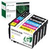 Greenjob Compatibile 603XL Cartucce Compatibili per Epson 603 XL Multipack per Expression Home XP-2100 XP-2105 XP-3100 XP-4100 Workforce WF-2810 WF-2830 WF-2850 (2 Nero, 1 Ciano, 1 Magenta, 1 Giallo)