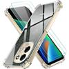 iVoler 3 in 1 Cover per Xiaomi Redmi 17 4G / 5G con 2 Pezzi Pellicola Vetro Temperato, Custodia Antiurto Anti-Graffio Trasparente, Sottile Morbida in Silicone TPU Protettiva Case