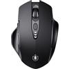 Uineer mouse wireless, [Aggiornato] mouse bluetooth ricaricabile Tri-mode (BT 5.0/4.0+2.4G Hz), Livello batteria visibile, Mouse ergonomico, 4 DPI regolabili, mouse senza fili