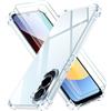 iVoler 3 in 1 Cover per Xiaomi Redmi A7 PRO/Poco C81 / C81 PRO con 2 Pezzi Pellicola Vetro Temperato, Custodia Antiurto Anti-Graffio Trasparente, Sottile Morbida in Silicone TPU Protettiva Case