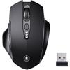 Uineer mouse wireless ricaricabile, [Aggiornato], mouse senza fili 2.4G USB, display a batteria visibile, 4 livelli DPI regolabili, mice pc wireless ricaricabileper PC per il gaming e l'ufficio