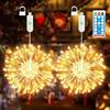 Bigzom Ghirlanda luminosa con 120 LED, effetto fuochi d'artificio, 2 pezzi | Ricaricabile con timer, impermeabile, 8 modalità con telecomando, illuminazione natalizia da appendere