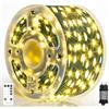 HeiPard Catena luminosa a LED per esterni, 30 m, 300 LED, luce bianca calda | 8 modalità e 4 livelli di luminosità IP44, impermeabile interni ed esterni, Natale, matrimoni, feste, giardino, balcone