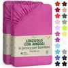 NatureMark Lenzuolo con Angoli per Bambini 70x140 cm - Jersey Morbido, 100% Cotone, Set da 2 per Culla e Lettino, Pink
