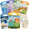 mycustomy 6 Libri Stickers Bambini Attacca Stacca, 120 Adesivi Riusabili