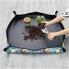 B BestCon Tappetino per Trapiantare Piante, Impermeabile, Pieghevole, Portatile, in Tessuto Oxford, Previene lo Sporco Causato da Terriccio(75x100 cm)