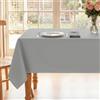 Romanstile Tovaglia 6 Posti Antimacchia 140x180 Rettangolare Grigio Tovaglie Copri Tavolo da Interno Elegante per Occasioni Natale Feste Giardino Esterno Compleanno Poliestere Idrorepellente