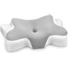 Somirra Cuscino Cervicale per Dormire, Cuscino Memory Foam, Argento | 2 in 1 Cuscino Ergonomico Adatto per Dormire su Un Fianco, Sulla Schiena o Sulla Pancia, Federa Lavabile 66x37x9/12cm