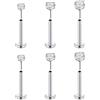 FECTAS 6pcs Senza Filo Push-in Cartilagine Tragus Helix Piercing Gioielli Flat Back Orecchini in Acciaio Inox 16G 6mm 8mm 10mm Lip Bars Labret Stud Lip Ear Medusa Piercing 2mm 3mm 4mm CZ