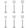 FECTAS 6pcs Senza Filo Push-in Cartilagine Tragus Helix Piercing Gioielli Flat Back Orecchini in Acciaio Inox 16G 6mm 8mm 10mm Lip Bars Labret Stud Lip Ear Medusa Piercing 2mm 3mm 4mm CZ