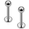 FECTAS 2 pz Titanio 16G Trago Cartilagine Helix Bar Labbro Labret Monroe Medusa Anelli Borchie Piercing 6/8/10/12mm