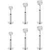 FECTAS 6pcs Senza Filo Push-in Cartilagine Tragus Helix Piercing Gioielli Flat Back Orecchini in Acciaio Inox 16G 6mm 8mm 10mm Lip Bars Labret Stud Lip Ear Medusa Piercing 2mm 3mm 4mm CZ