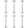 FECTAS 6pcs Senza Filo Push-in Cartilagine Tragus Helix Piercing Gioielli Flat Back Orecchini in Acciaio Inox 16G 6mm 8mm 10mm Lip Bars Labret Stud Lip Ear Medusa Piercing 2mm 3mm 4mm CZ