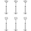 FECTAS 6pcs Senza Filo Push-in Cartilagine Tragus Helix Piercing Gioielli Flat Back Orecchini in Acciaio Inox 16G 6mm 8mm 10mm Lip Bars Labret Stud Lip Ear Medusa Piercing 2mm 3mm 4mm CZ
