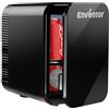 Enventor Mini Frigo 4L (Nero), 12V/220V | Portatile Frigorifero Piccolo da camera con Raffreddamento e Riscaldamento, per Auto, Cosmetici, Bevande, Frutta