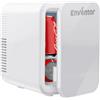Enventor Mini Frigo 4L (Bianco), 12V/220V | Portatile Frigorifero Piccolo da camera con Raffreddamento e Riscaldamento, per Auto, Cosmetici, Bevande, Frutta