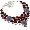 Collana in argento sterling 925 regalo pietra preziosa cammeo osso 18" T07