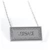 Versace Medusa Plate Collana Argento Ottone Ciondolo Charm 50 cm Scatola Gioi...