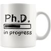 Panvola 'PhD in Progress ' Tazza da caffè in ceramica regalo di laurea per studente Future Dr Doctor MD (11 once)