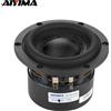 AIYIMA 1 Pezzo Subwoofer da 4 Pollici 4/8 Ohm 80W Altoparlante HiFi con Cono in Fibra di Vetro per Bassi Profondi, Diffusore Audio per Home Theater